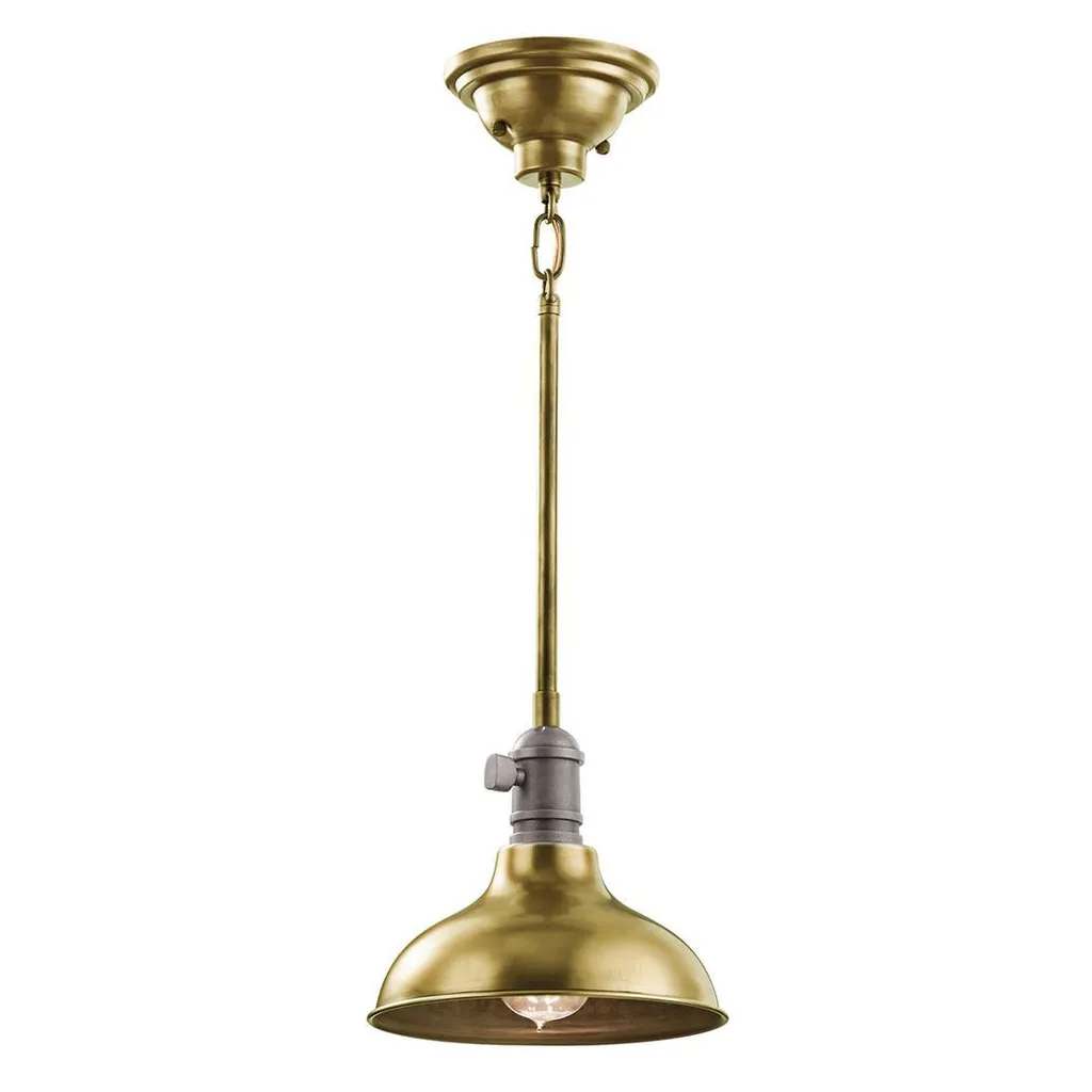 Suspension Cobson en laiton naturel 20cm, luminaire intérieur IP20 Kichler