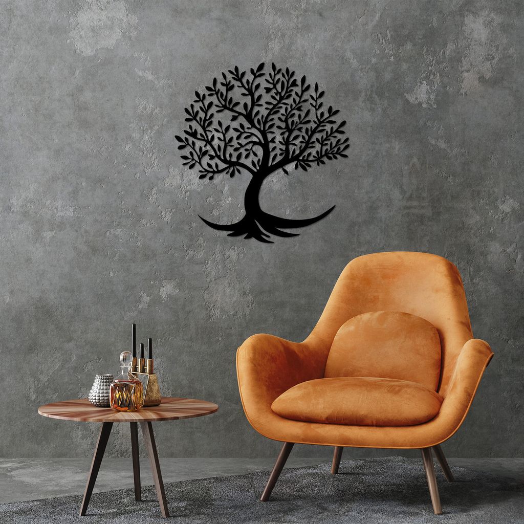 Wallity, Monumental- TNL2260, Schwarz, Sonstige Wohndekorationen, 68 x 70 cm, 100% Metall (Dicke: 1
