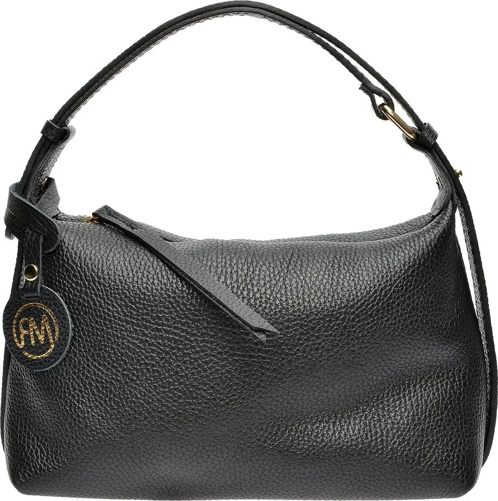 Sac à Main Porté Épaule Roberta M AW25 RM 133T en Cuir Noir Véritable