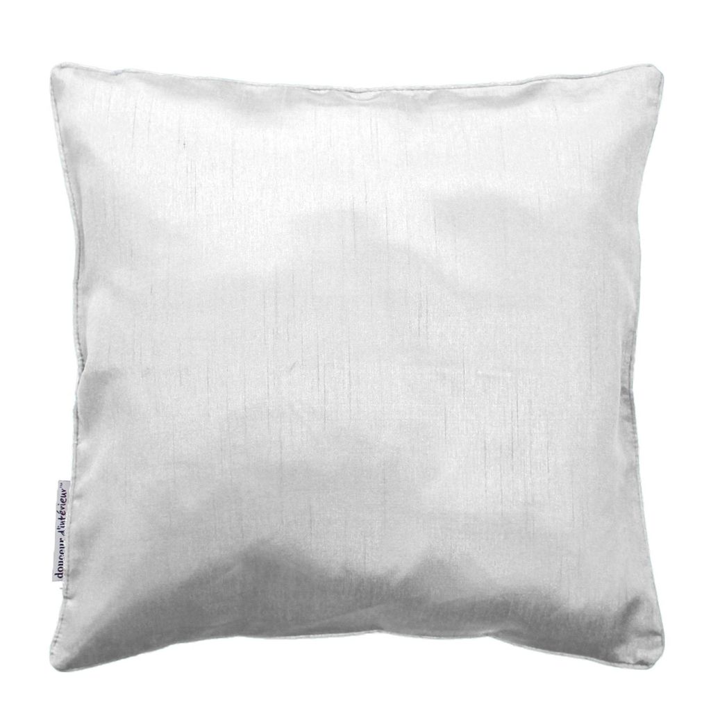 Shantung Shana Kissenbezug, inkl. Kissen, Polyester, 40 x 40 cm, einfarbig, Polyester, dunkelviolett - Douceur d'intérieur