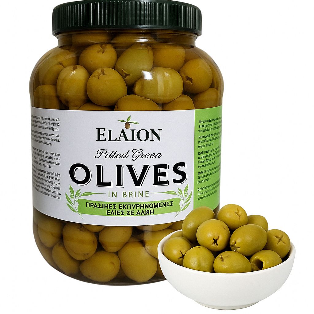 Elaion Elmar Grüne Oliven ohne Kern 1 kg – Griechische Produktbild 