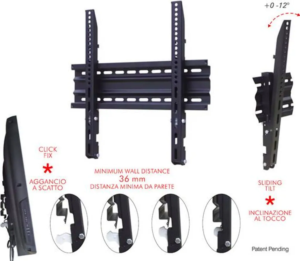 Support TV inclinable universel OMB TILT 600 compatible VESA 600x400