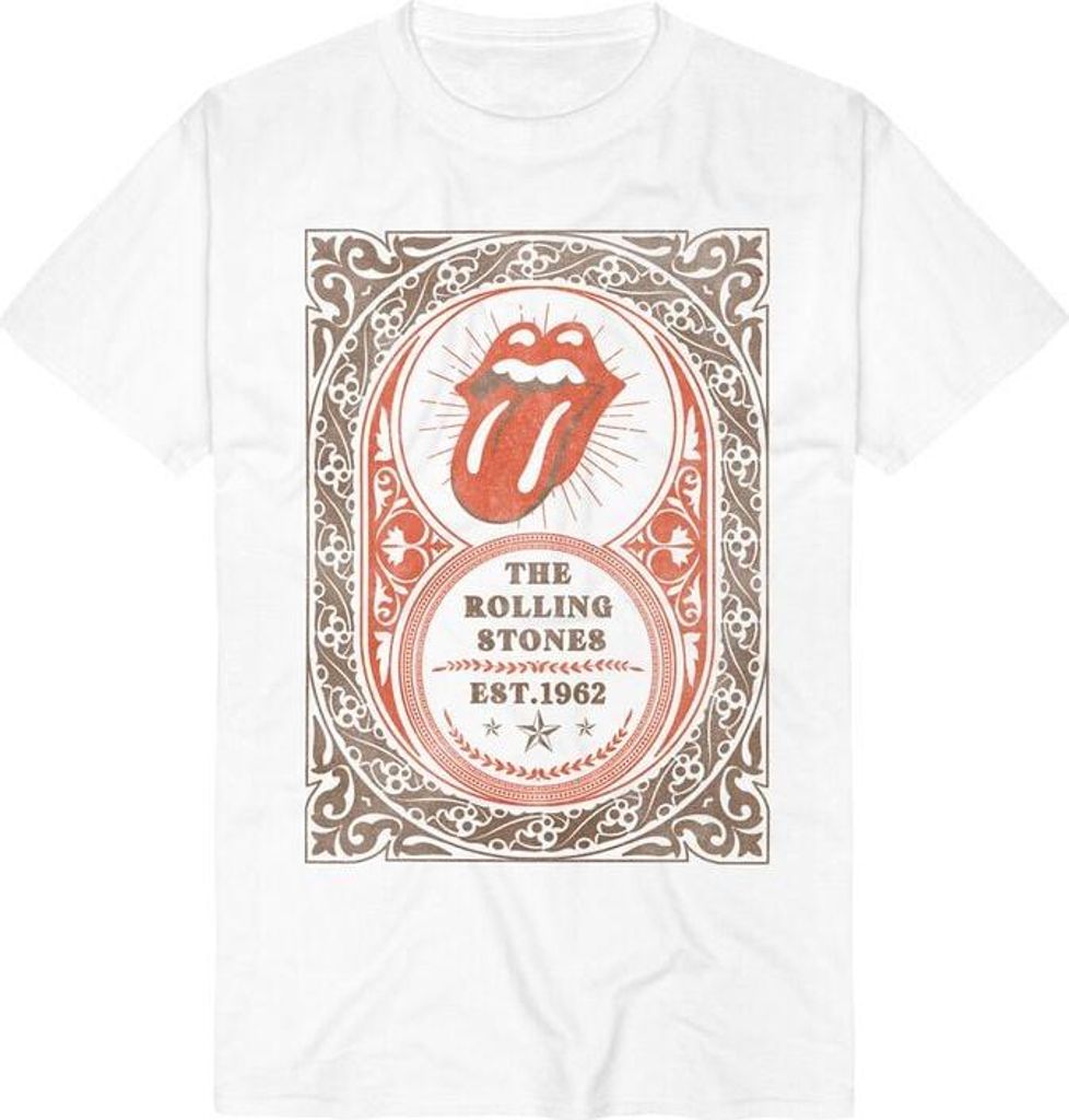 The Rolling Stones T-Shirt Herren Ornament Frame weiß XXL
