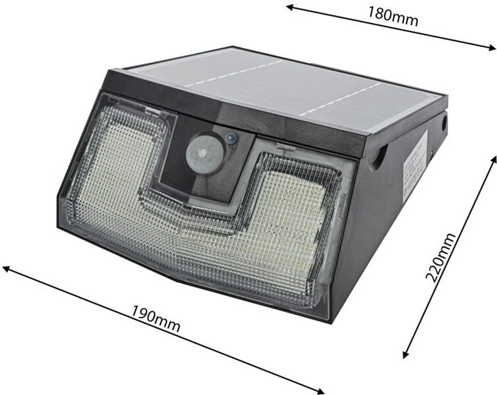 Éclairage solaire extérieur LED 7W EKO1991 idéal pour allée et cour - 8