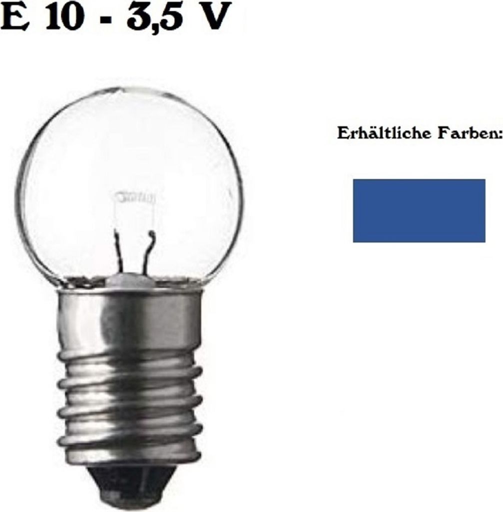 Krippenzubehör - Ersatzbirne E 10 3,5 V blau