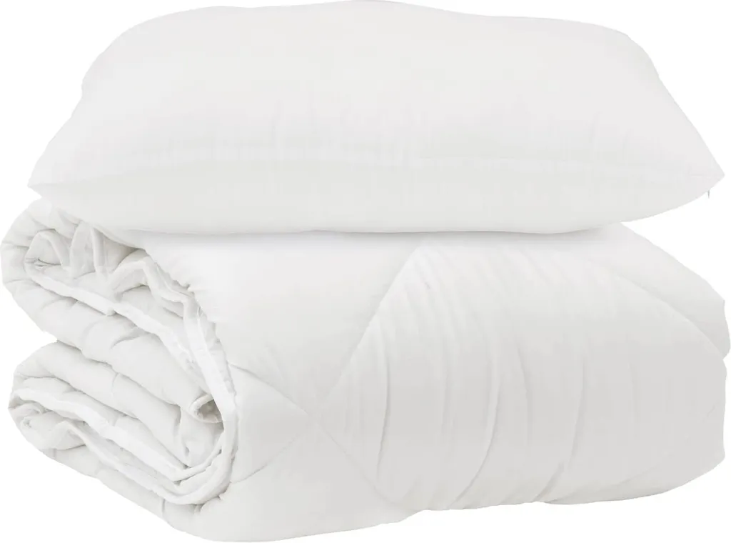 Set Piumone e Cuscino vidaXL Bianco Microfibra: Morbidezza per il Tuo Letto