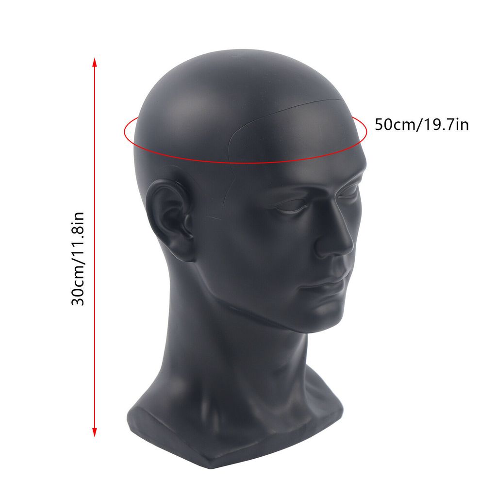 Schaufensterpuppenkopf Männliche Kopf Modell  für Kopfhörer Hüte Perücke Schmuck 