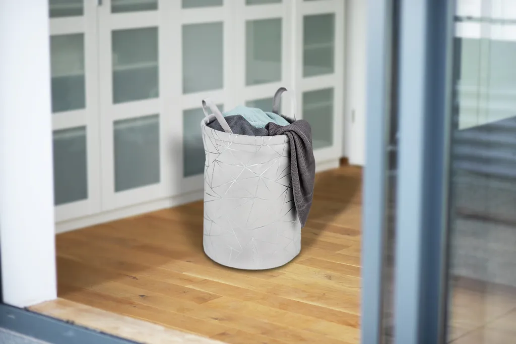 Cesto Biancheria WENKO Samira Grigio | 69L Feltro Arredo Bagno - 12