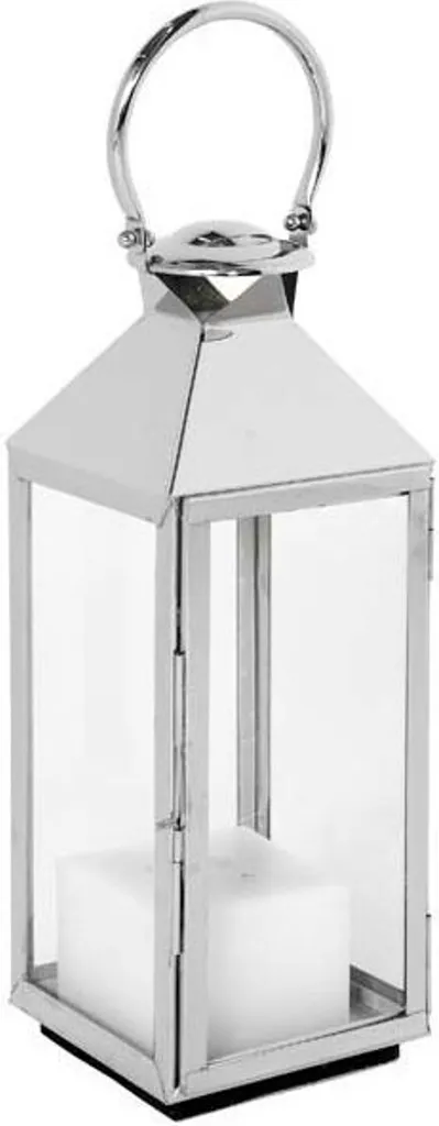 Lanterne en Inox Poli Haute Qualité avec Poignée de Transport 67cm