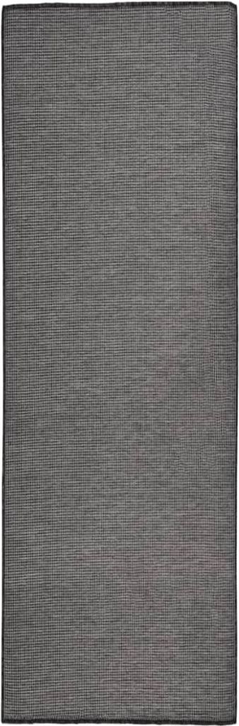 Outdoor-Teppich Flachgewebe 80x250 cm Grau