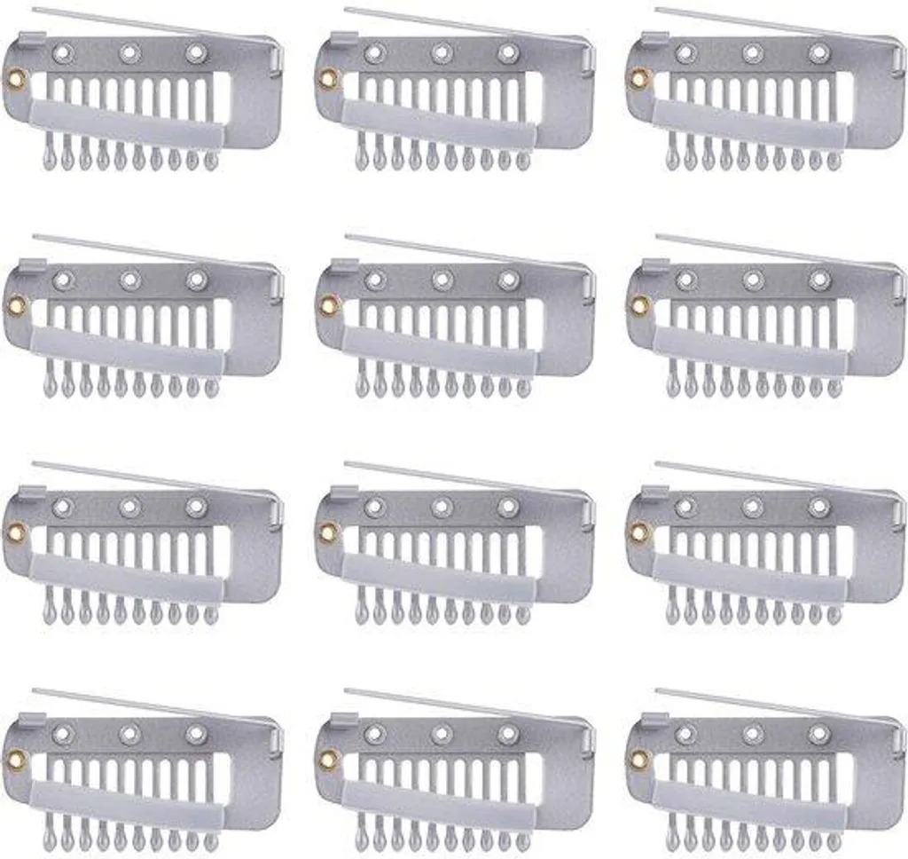 Solution anti-glisse : 12 pinces à cheveux 10 dents et épingle de sûreté