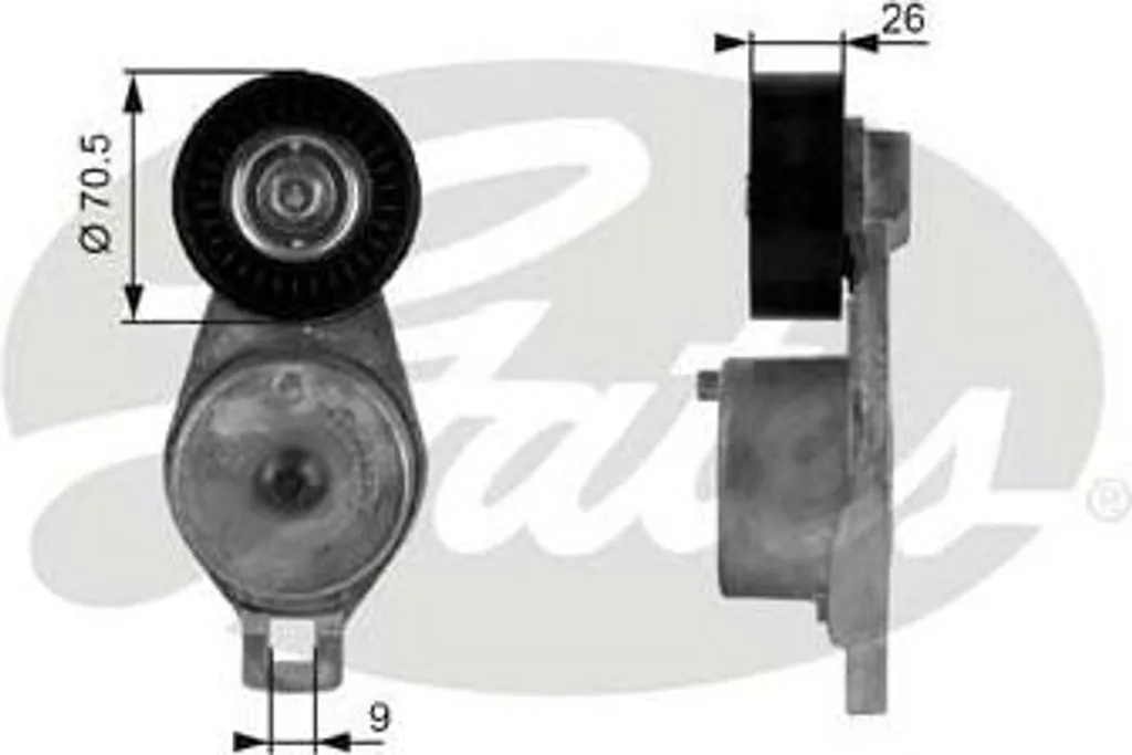 Rouleau tendeur de courroie crantée pour Jeep Wrangler et Cherokee