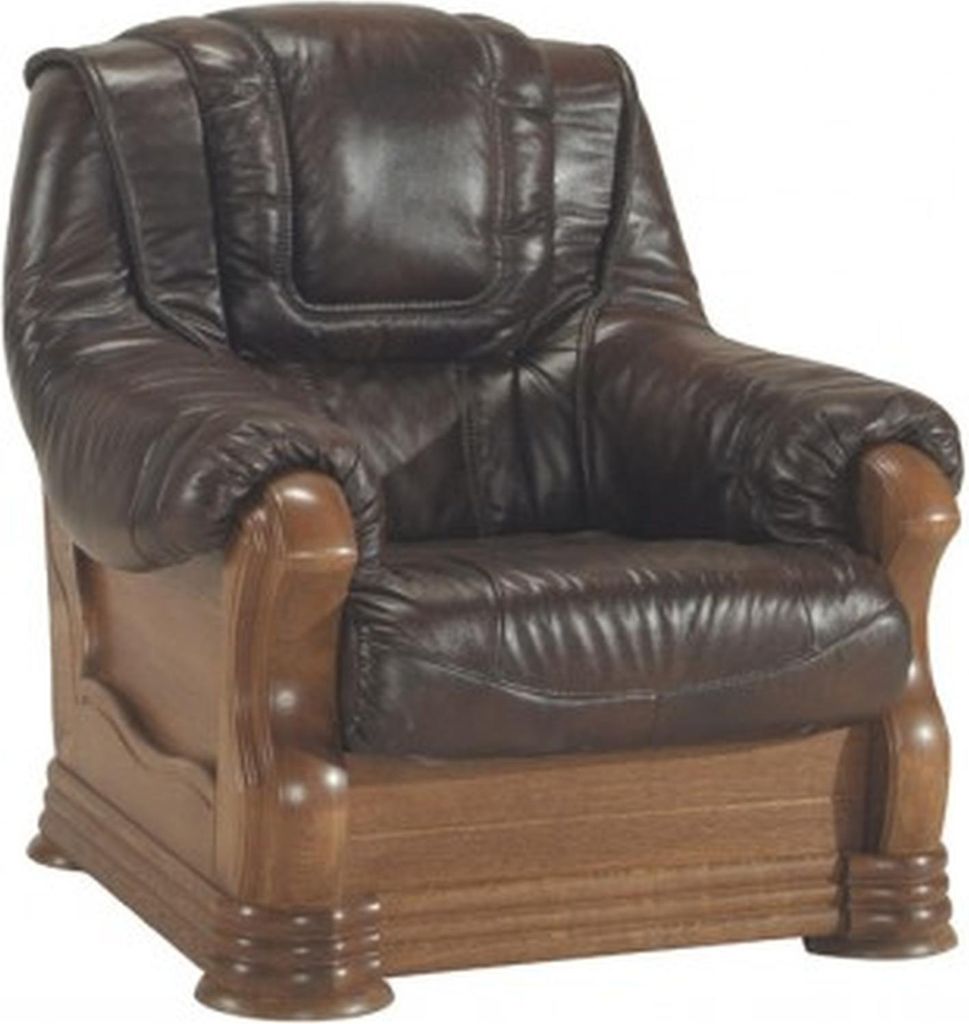 Klassischer Fernseh Sessel Leder 1 Sitzer Couch Sofa Polster Einsitzer 1er Neu