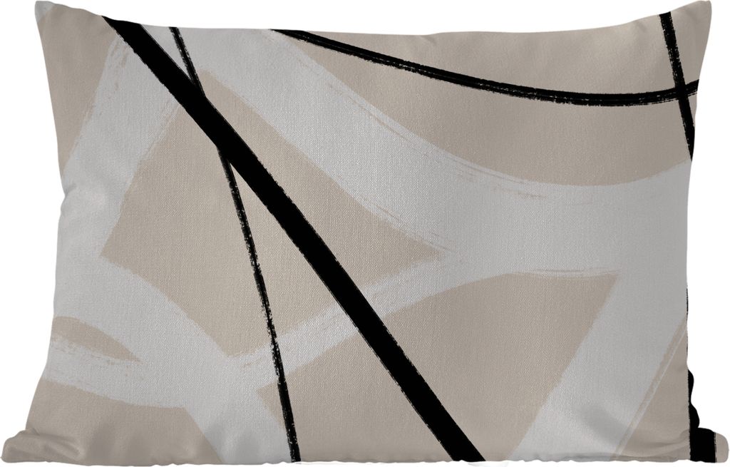 MuchoWow Outdoor Kissen - Linie - Abstrakt - Minimalismus - Pastell - 50x30 cm - Wetterfest - Lounge Kissen - Sofa kissen - Wohnzimmer Dekoration