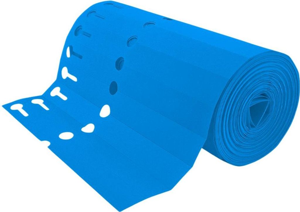 CombiCraft PVC Sleufetiketten Blau, 200 x 20 mm, 200 Mikron - 1000 Stück auf Rolle