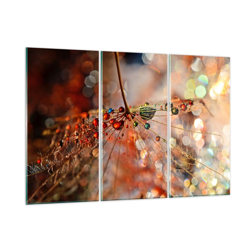 Bilder auf glas - Spinnennetz modern - 165x110cm - Glasbilder - Wandbilder - Kunstdruck - zum Aufhängen bereit - Wanddekoration aus Glas - Glas Bi...