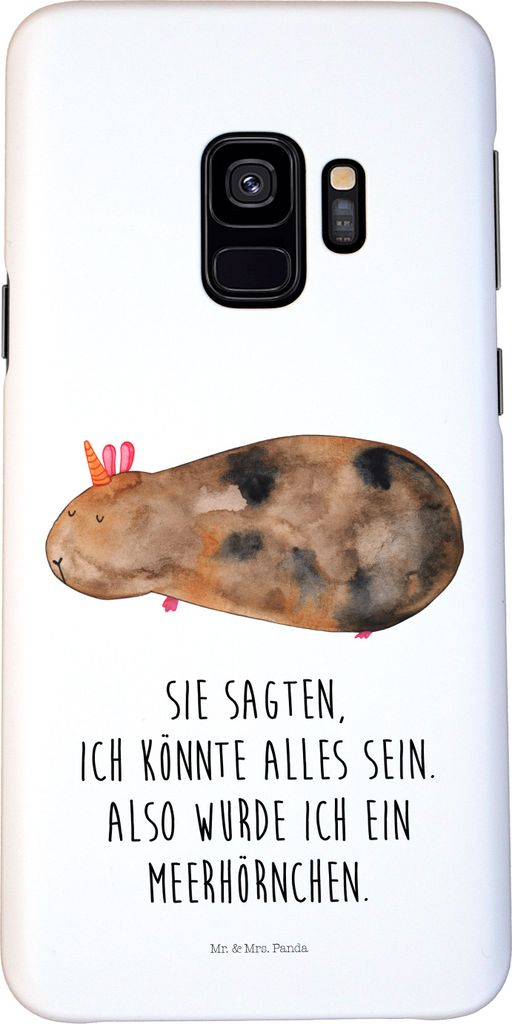 Mr. & Mrs. Panda Samsung Galaxy S9 Handyhülle Einhorn Meerschweinchen - Weiß - Geschenk, Handy Case, Cover, Hülle, Schutzhülle, Meericorn, Meer...
