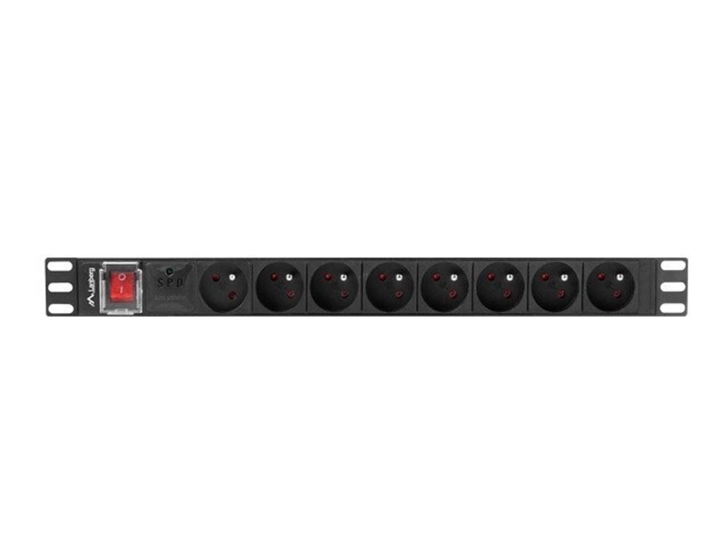 Lanberg PDU-08E-0200-BK LANBERG STECKDOSENLEISTE RACK PDU Image du produit 