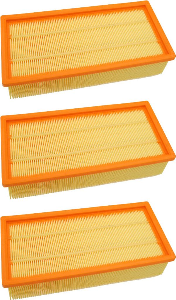 3x Trade-Shop Flachfalten-Filter Lamellenfilter ersetzt 6.904-283.0 für Kärcher NT 65/2 NT 72/2 IVC 60/24-2 Ap IVC 60/30 Ap IVC 60/30 Ap M Z22 NT...