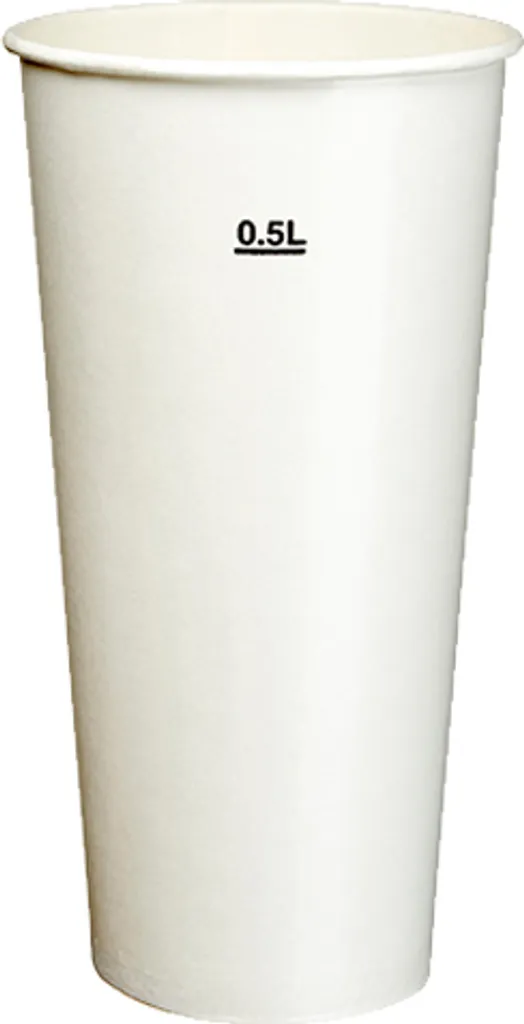 Gobelet en carton blanc anti-fuite 0,5l - PAPSTAR 14779 pour grands volumes