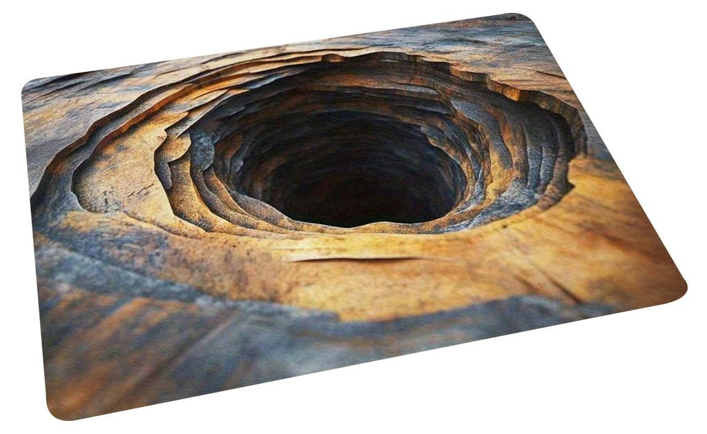 Fußmatte mit 3D-Optik, Staubentfernung, rutschfest, farbecht, antistatisch, Reinigungsmatte für den Eingangsbereich D