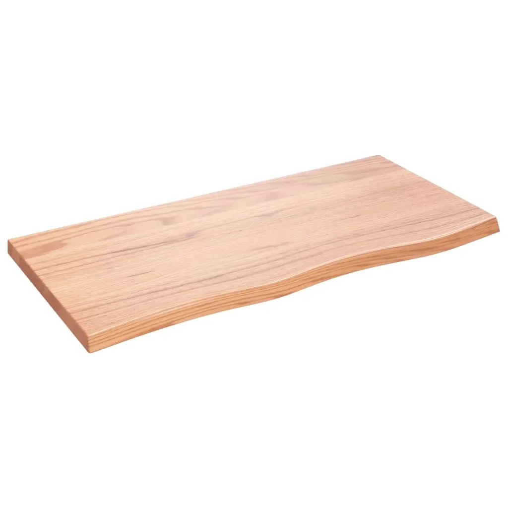 Piano Tavolo Rovere Massiccio 100x50 cm Marrone Chiaro per Scrivania DIY
