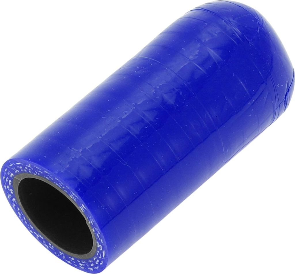 1 Stück 50mm Länge 18mm/0,71" ID Blau Schwarz Auto Silikon Gummischlauch Endkappe Silikon Verstärkte Blindkappe für Bypass-Rohr Universal