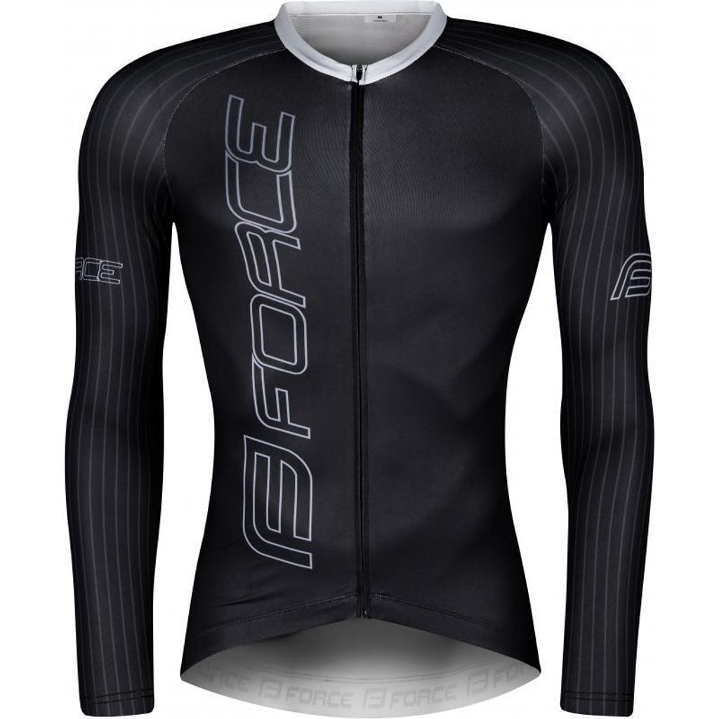 Trikot F TEAM PRO lange Ärmel schwarz-grau Größe: L