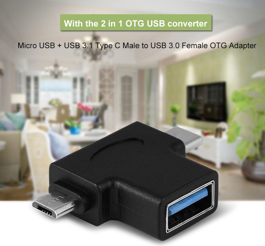 Mini 2 in 1 Micro USb USB 3.1 Typ C Stecker zu USB 3.0 Buchse OTG Konverter Adapter
