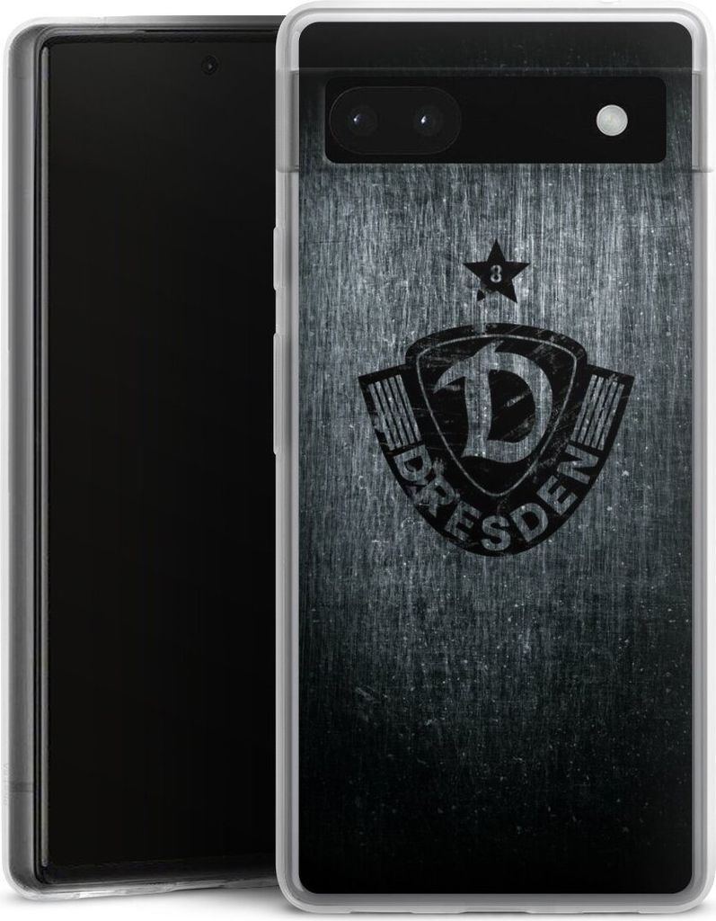 DeinDesign Slim Hülle für Google Pixel 6a Silikon Case Ultra Dünn Handyhülle Offizielles Lizenzprodukt SG Dynamo Dresden Vintage