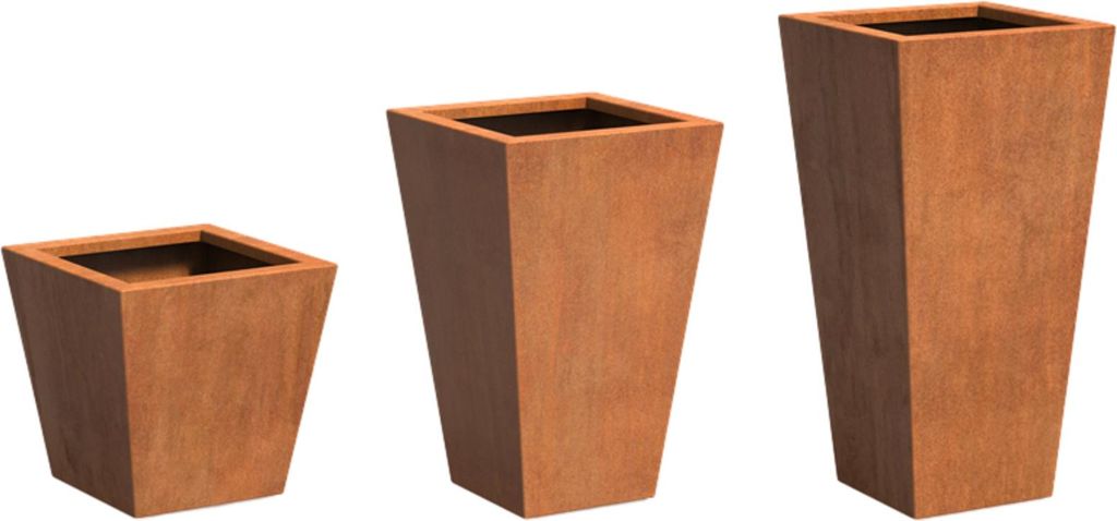 Adezz Tap aus Corten-Stahl Pflanzgefäß Pflanzkübel Blumentopf Blumenkübel