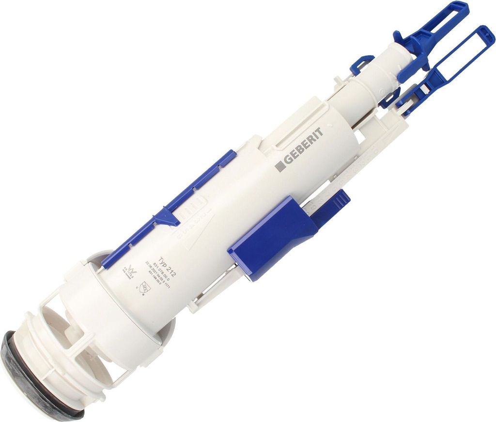 A toilet flush valve assembly is shown against a white background.