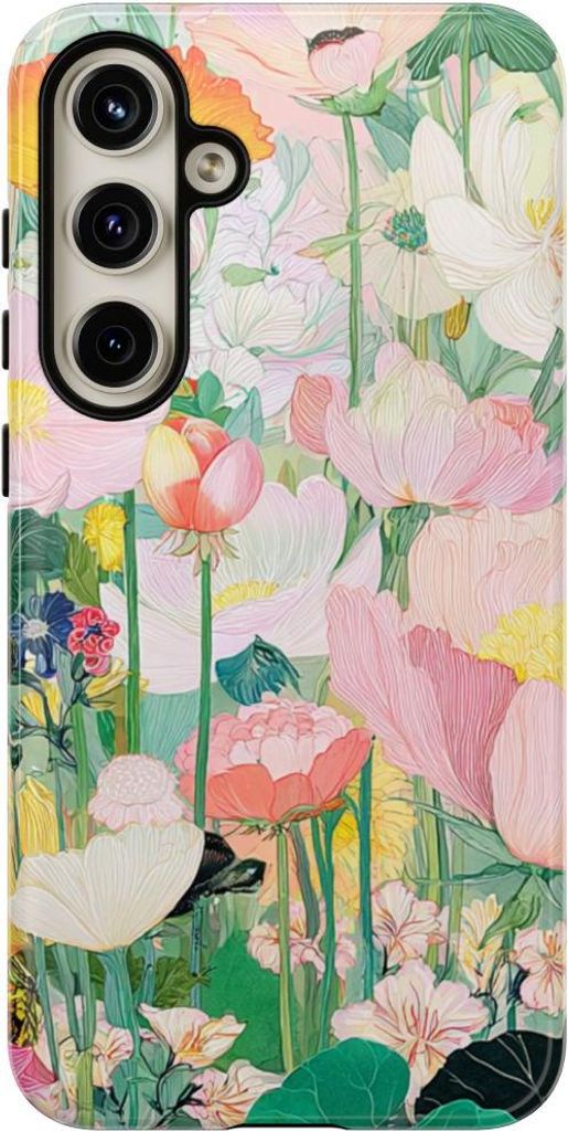 Zarter Pastellblüten-Garten – Hülle Kompatibel mit Samsung Galaxy S24 Plus