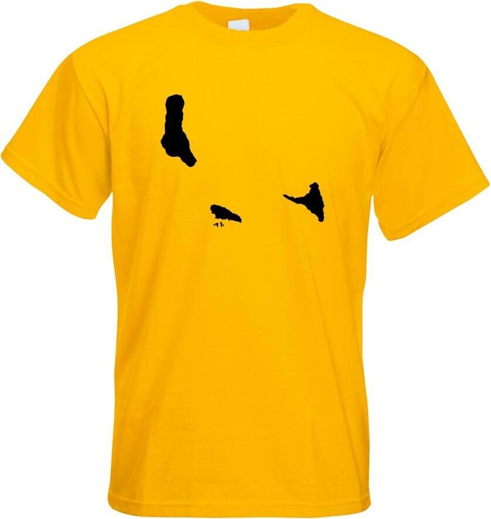 Kiwistar - T-Shirt - gelb - Komoren Umriss Kontur Herren Funshirt Bedruckt Design Sprüche Spruch Motive - mit Motiv Bedruckt - Funshirt Design - S...