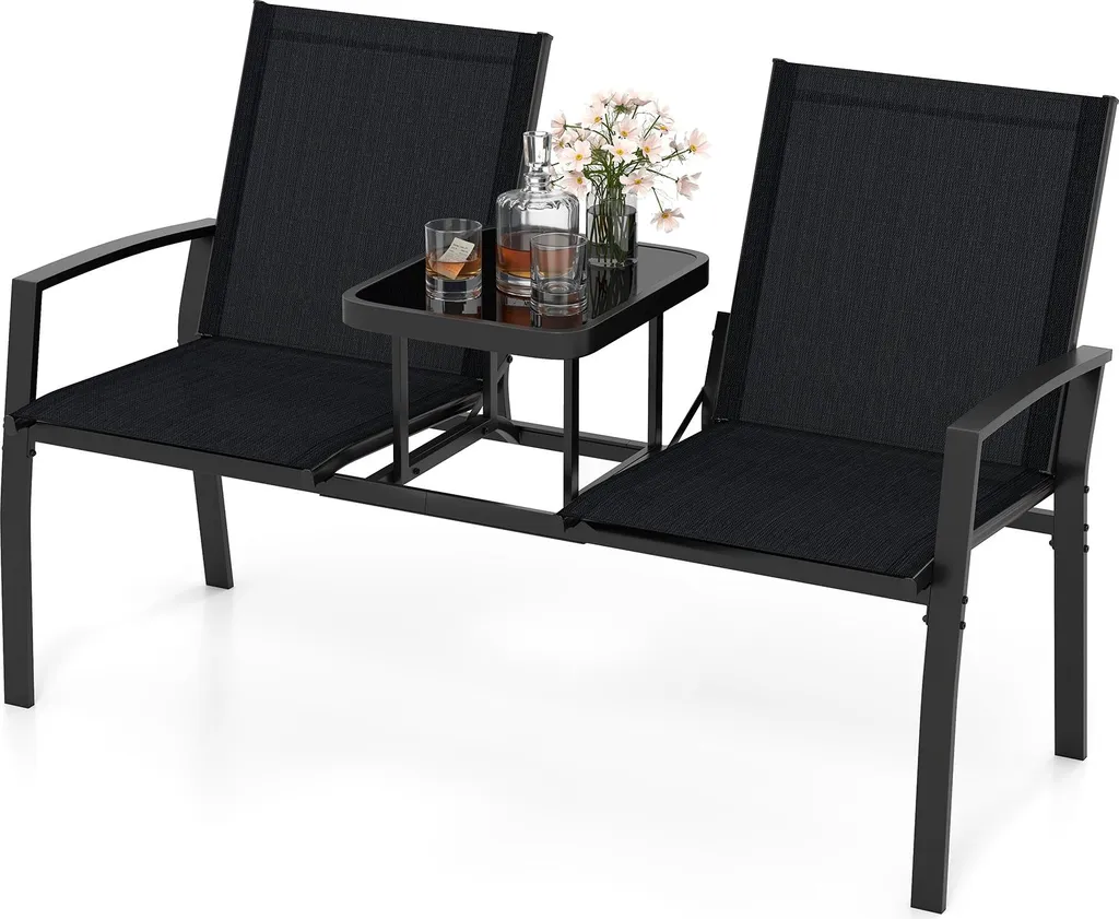 Mobilier de Balcon Compact avec Table pour Terrasse et Petit Jardin