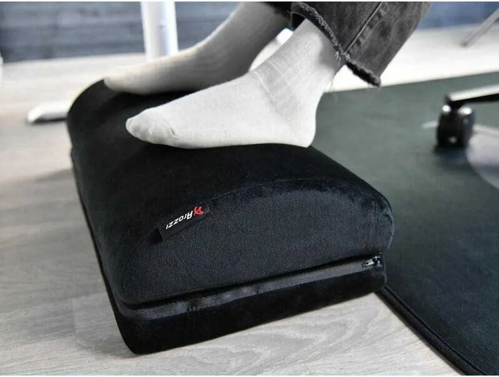 Arozzi Repose-pieds Dark Grey Soft Fabric - Support Ergonomique Bureau - 4