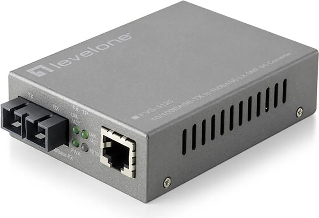 LevelOne FVS-3120 Convertitore Fast Ethernet a Fibra SC 20km Web Smart
