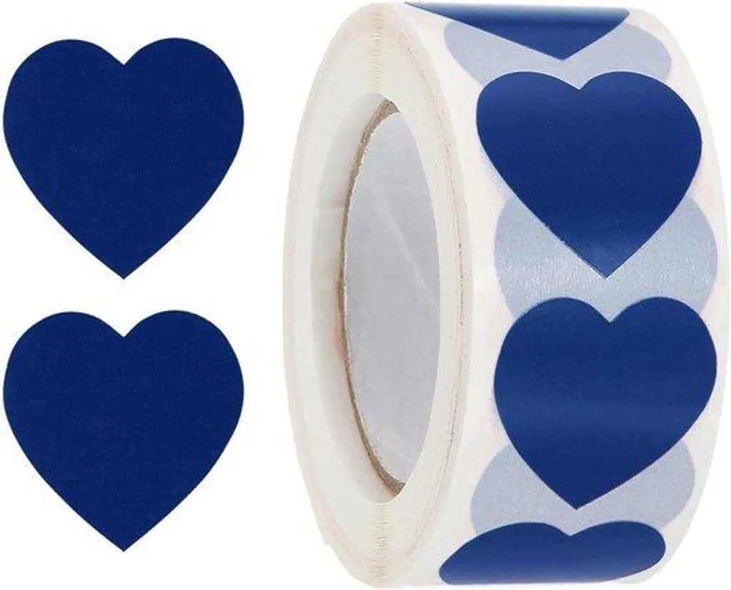 Stickers Cœur Bleu Marine pour Décoration et Scrapbooking - Lot de 500