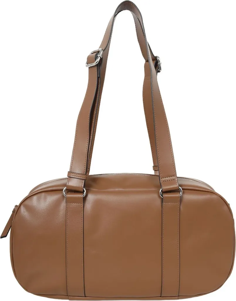 Sac à main en cuir marron anti-encombrement avec rangements