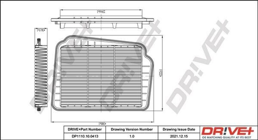 Dr!ve+ DP1110.10.0413 - OE 42 390 442 Luftfilter für Lacetti (J200)