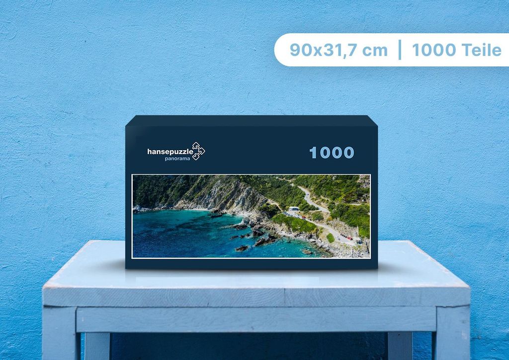 hansepuzzle 98539 - Kastri Puzzle, 1050 Teile, Orte, 60,0 x 46,0cm mit hochwertiger Aufbewahrung, Kartonbox und wiederverschließbarem Beutel