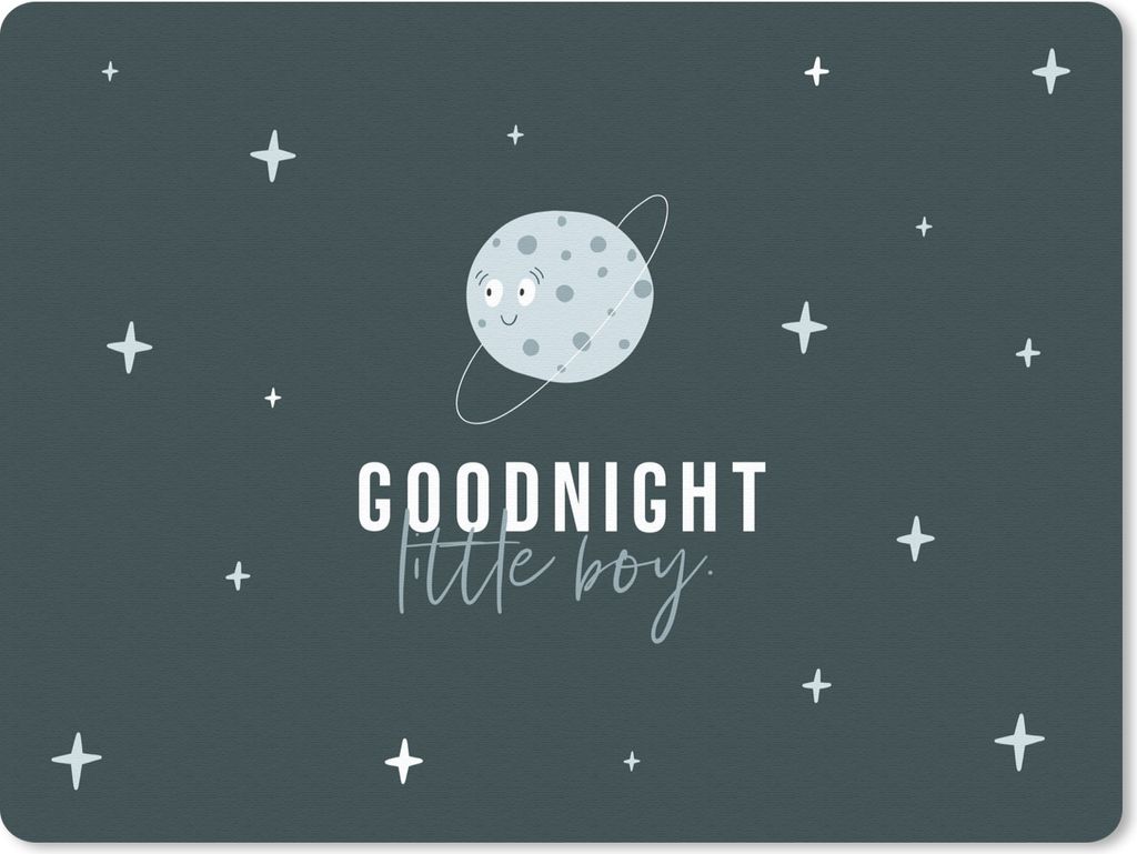 MuchoWow Mauspad Mousepad Sprichwörter - Jungen - Gute Nacht kleiner Junge - Zitate - Kinder - Kinder - Junge 23x19 cm - Mousepads - Maus Mat - ...