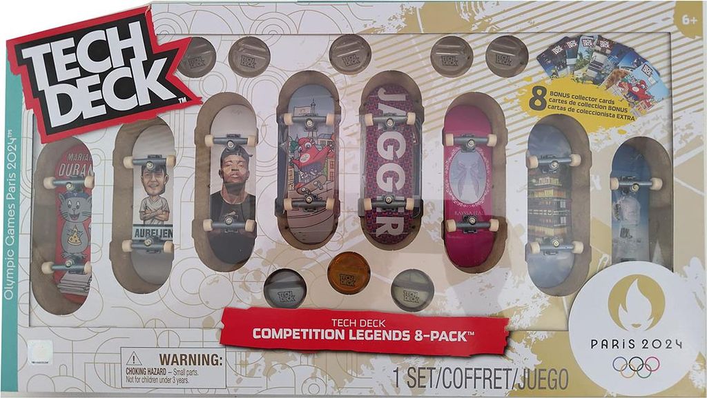 Tech Deck Competition Legends 8-Pack, set con 8 autentiche Immagine del prodotto 
