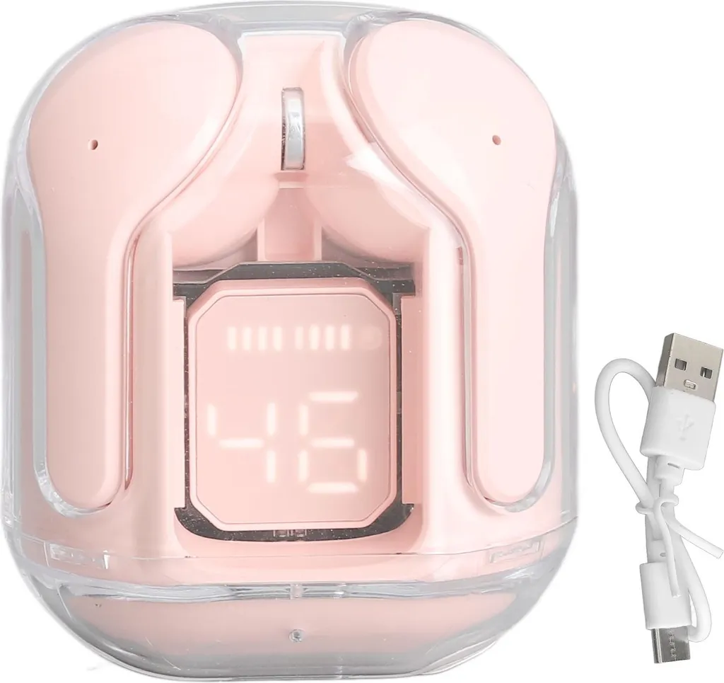 Cuffie Bluetooth 5.3 Rosa Hi-Fi: Prestazioni Top e Ricarica USB-C