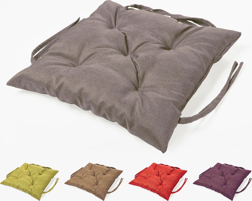 A main product image of a gray seat cushion with smaller images of the same cushion in different colors below.