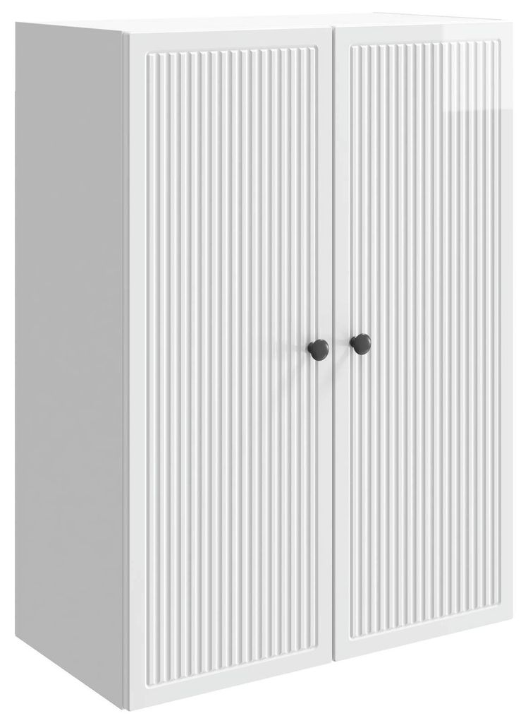 Möbel Wandschrank Hochglanz Weiß 66 x 34,5 x 90 cm Holzwerkstoff - Kommoden CC3408