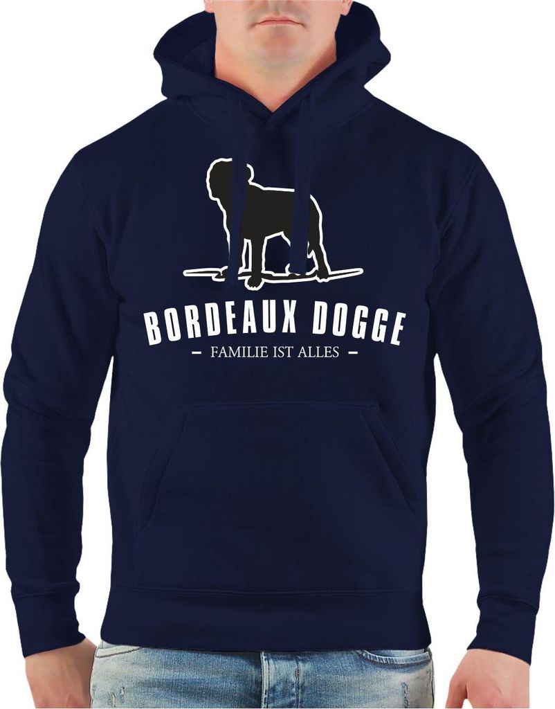 Herren Kapuzenpullover Bordeaux Dogge - Familie ist alles