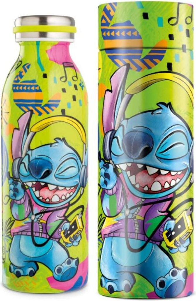 Thermosflasche, "Stitch", Edelstahl, grün, H. 22 cm, D. 7 cm