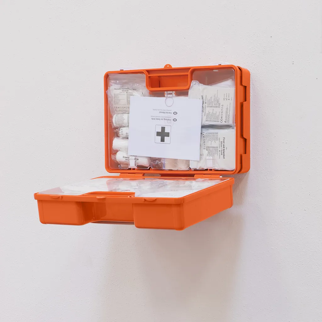 Boîte de secours professionnelle PETEX Orange format DIN 13169 Large - 11