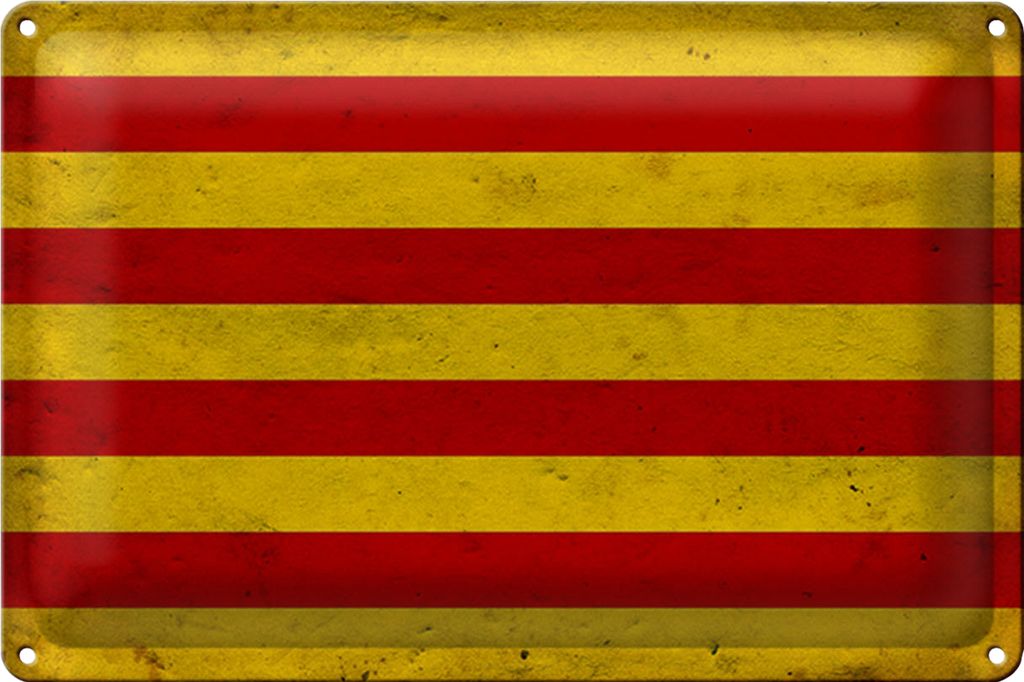 Blechschild Flagge 30x20cm Seneyera Fahne Ctalan